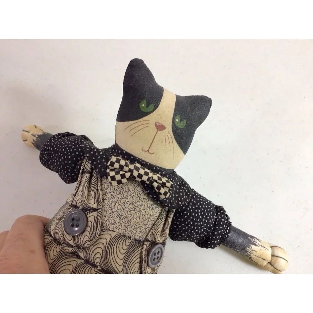 Country Folk Art Primitive Cat Doll 17 inches